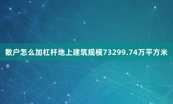 散户怎么加杠杆地上建筑规模73299.74万平方米