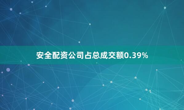 安全配资公司占总成交额0.39%
